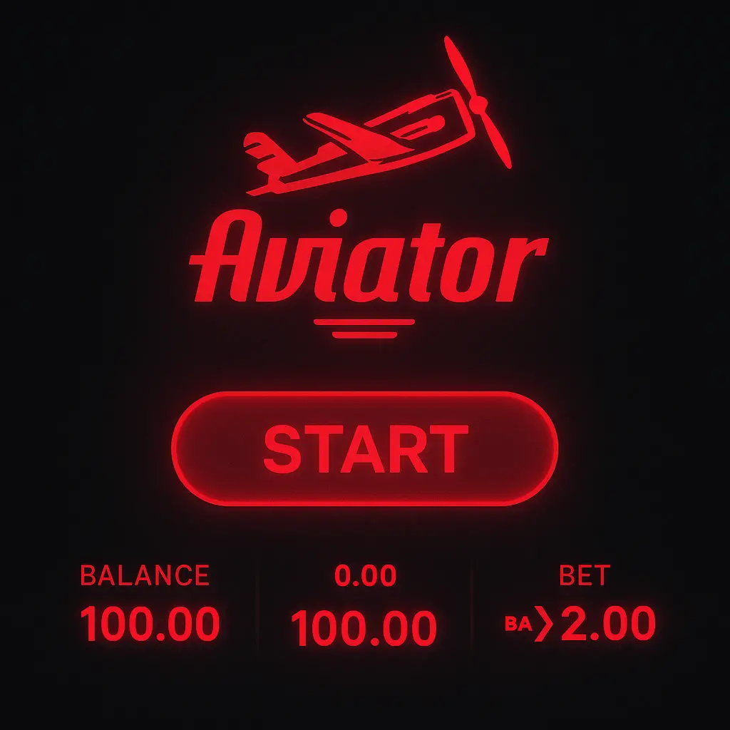 Aviator start screen