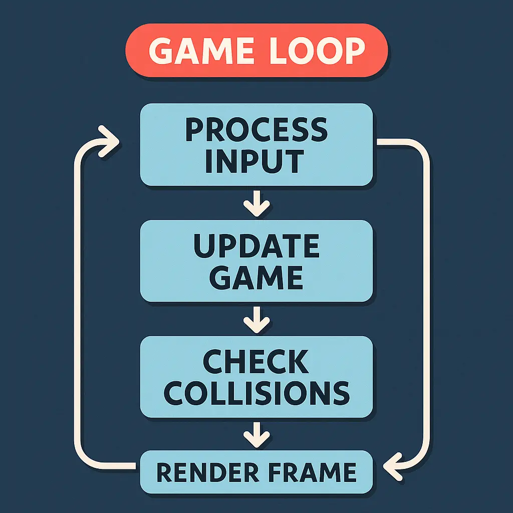 Game loop flowchart